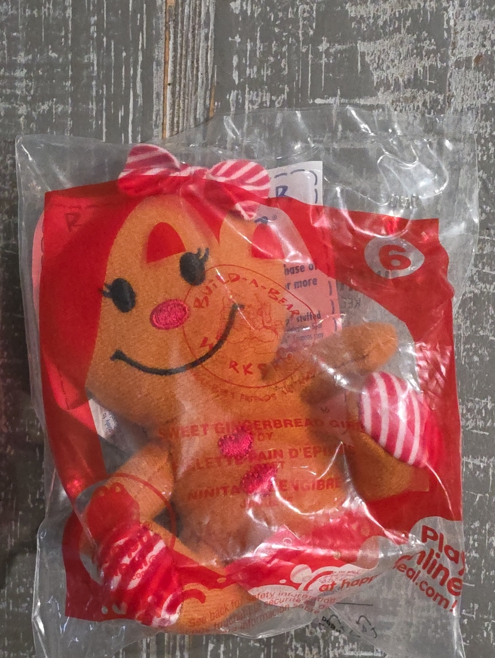 2013 McDonald's Build-A-Bear Workshop Happy Meal Toy #6 Sweet Gingerbread Plush